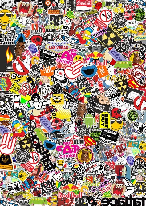 Sticker Bomb Wallpaper, Tipografi 3d, Hype Wallpaper, Jdm Stickers, Graffiti Wallpaper Iphone, Hypebeast Wallpaper, Graffiti Doodles, Supreme Wallpaper, Crazy Wallpaper