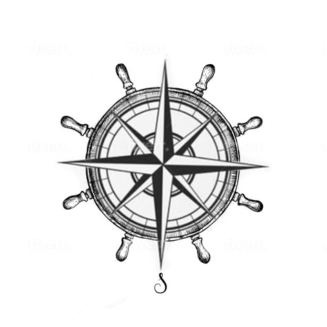 Ship Wheel Compass Tattoo, Boat Wheel Tattoo, Ship Wheel Tattoo, Destiny Tattoo, Wheel Tattoo, Boat Wheel, Nautical Star, Nautical Tattoo, Hold Fast