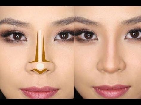 how to contour nose Maquillage Goth, Bulbous Nose, Nose Contour, How To Contour, Nose Makeup, Makeup 101, Nose Contouring, Natural Skin Tone, Makeup For Beginners