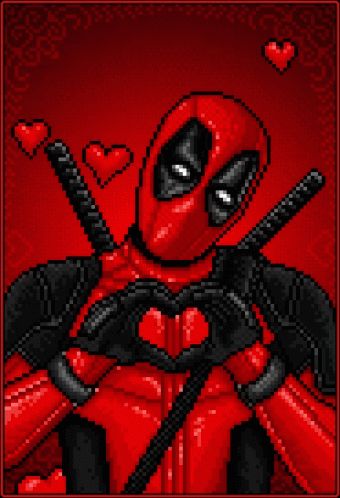 Deadpool Valentine, Deadpool Gif, Deadpool Animated, Fan Gif, Deadpool Love, Marvel Comics Deadpool, Deadpool Art, Deadpool Comic, Deadpool Wallpaper