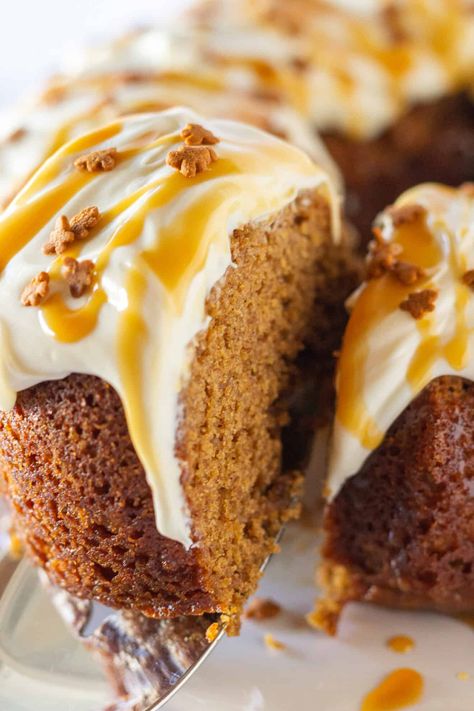 Gingerbread Bundt Cake {with a Cake Mix} - Practically Homemade Christmas Bundt Cake Recipes, Easy Gingerbread Cake, Holiday Treat Recipes, Gingerbread Bundt Cake, Cranberry Upside Down Cake, Christmas Bundt Cake, Cake Mix Cakes, Easy Gingerbread Cookies, Christmas Dessert Table