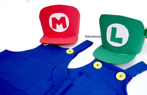 HALLOWEEN: Como hacer disfraz casero de Mario Bros y Luigi Oh Mother Mine Diy, Mario Y Luigi, Super Mario Party, Mario Bros., Mario Party, Mario Bros, Super Mario, Written By, Mario