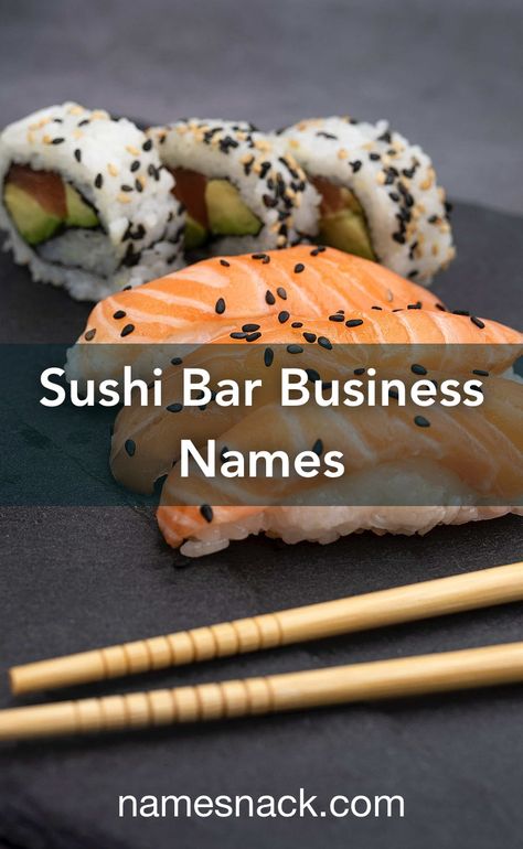 Sushi Restaurant Name Ideas, Geisha Sushi, Sushi Names, Unique Name Ideas, Sushi Store, Sushi Cafe, Takeaway Shop, Shop Name Ideas, Rainbow Roll