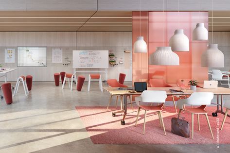 FRAME | How our increasingly hybrid work lives affect office design – and how to act on it Colorful Office Design, How To Act, Architecture Magazine, Spatial Design, Office Floor, Pastel Decor, Architecture Magazines, Contemporary Office, Office Layout