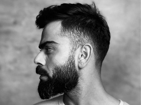 Indian Beard Style, Beard Cut Style, Indian Hairstyles Men, Kohli Hairstyle, Virat Kohli Hairstyle, Hairstyle Examples, Virat Kohli Instagram, Taper Fade Haircut, Hair Concerns