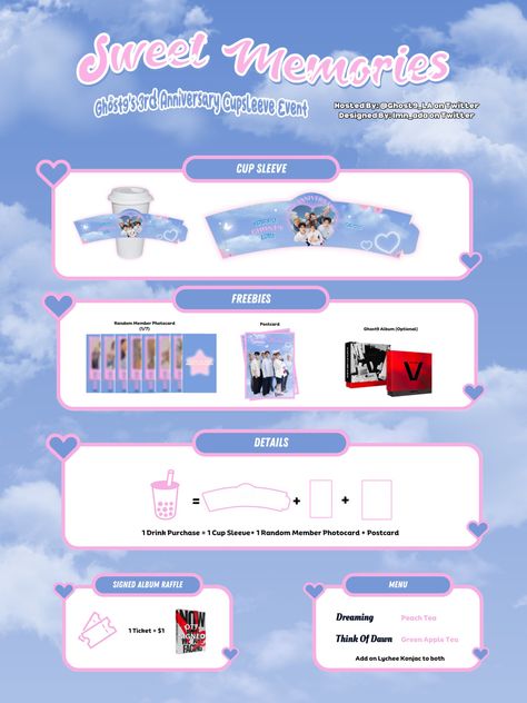 Kpop Cup Sleeve Event benefit poster ( ื▿ ืʃƪ) Cup Sleeve Design Kpop Template, Kpop Cupsleeve Event Poster, Cup Sleeve Event Kpop, Cupsleeve Templates Png, Cupsleeve Event Design, Kpop Event Poster, Cupsleeve Event Poster, Cup Sleeve Design Ideas, Ateez Cupsleeve