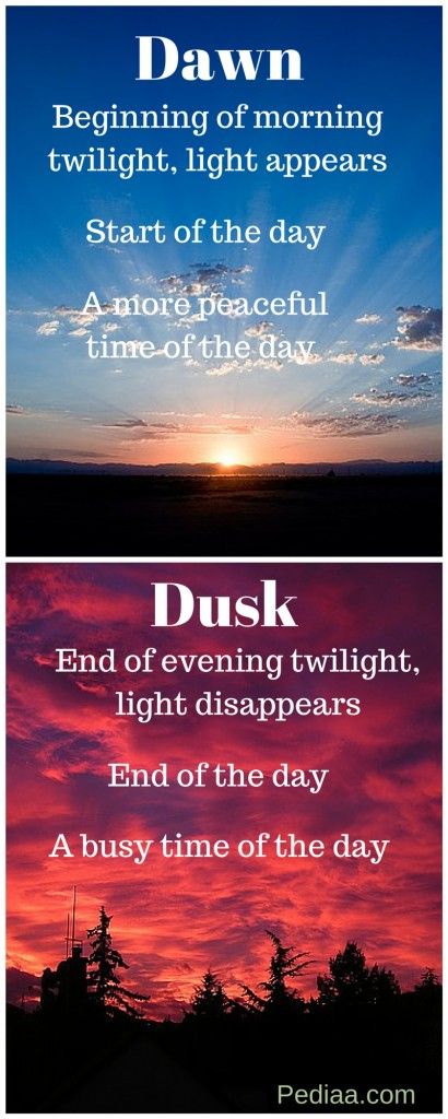 4 Elements, Dawn And Dusk, What Is The Difference Between, Time Of The Day, Before Sunrise, Working People, Old English, Sunrise Sunset, Old Things