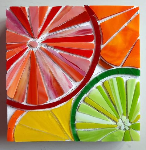 Fruit Mosaic, Landscape Mosaic, Paper Mosaic, Mosaic Art Projects, Mosaic Madness, Watermelon Fruit, Mosaic Decor, Stained Glass Projects, Drawing Images