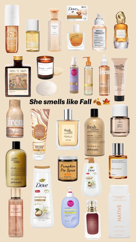 #fall #smell #scents #perfume Different Scents To Smell Like, Types Of Scents, U Smell So Good, How To Smell Expensive On A Budget, How To Smell Like Autumn, How To Smell Like Winter, You Smell Like, Best Perfume Combos, How To Smell Like Fall