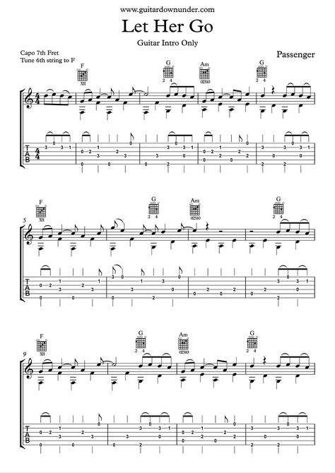 Let Her Go - chords and lyrics by Passenger includes correct guitar tab. Let Her Go Guitar, Guitar Notes Chart, Music Id, Guitar Tabs Acoustic, Easy Guitar Chords, Guitar Theory, Easy Guitar Tabs, Guitar Lessons Songs, Easy Guitar Songs