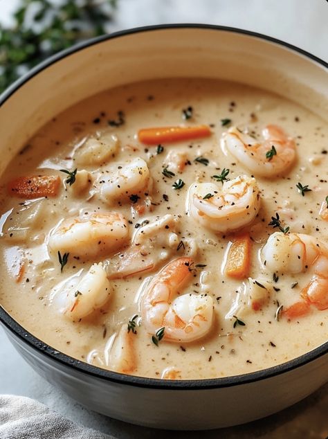 health meal, low carbs meals, keto meal Creamy Tomato Seafood Bisque, Italian Seafood Soup, Scallops Soup Recipe, Seafood Soups And Stews, Creamy Seafood Bisque Recipe, Seafood Bisque Recipe, Seafood Soup Recipes, Seafood Medley, Bisque Soup