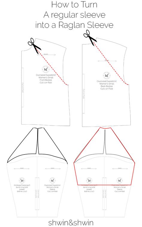 Raglan Sleeve Pattern, Sweatshirt Pattern, Sewing Sleeves, Sewing Tutorials Clothes, Couture Sewing Techniques, Sweatshirts Pattern, Couture Sewing, Pattern Drafting, Clothes Sewing Patterns