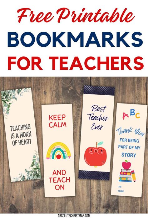 These free printable bookmarks for teachers are the perfect way to say thanks! With 4 beautiful designs to choose from, you can print these 2x6 bookmarks on cardstock to create a heartfelt gift for teacher appreciation week, end of year, or just because. Pair with a journal, gift card, school supplies, or treats for an extra special present. Download the free printables today! Bookmarks For Teachers, Teacher Bookmark, Free Printable Bookmarks, Show Gratitude, Special Ed Teacher, Activity Sheets For Kids, Printable Bookmarks, Bookmark Template, Printables Freebies