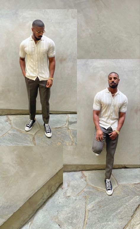 Black Men Casual Outfits, Mens Smart Casual Outfits, Black Men Fashion Urban, Black Men Fashion Casual, Black Men Fashion Swag, Smart Casual Men, Mens Casual Outfits Summer, Michael B Jordan, Black Men Street Fashion