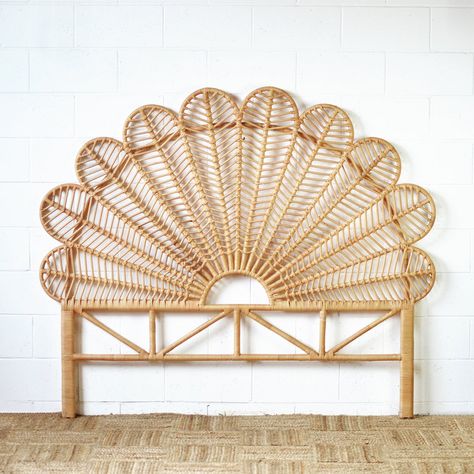 Rattan Bedhead, Cane Bed, Rattan Bed, L King, Vertical Design, Chic Living, Big Girl Rooms, The Sunrise, Room Makeover Inspiration