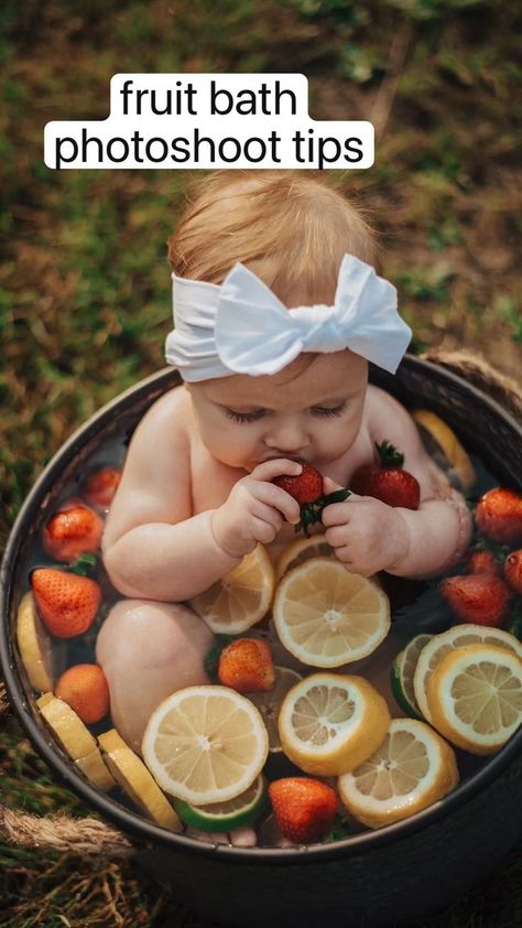 fruit bath photoshoot tips | Summer baby photos, Baby milestones pictures, Toddler photoshoot Fruit Bath Photoshoot, Infant Photoshoot Ideas, Summer Baby Photos, Bath Photoshoot, Photoshoot Tips, Baby Milestones Pictures, Toddler Photoshoot, Baby Milestone Photos, Baby Fruit