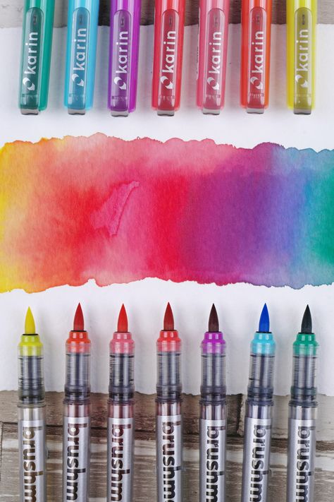 Cool Art Supplies, Bold Calligraphy, Watercolor Markers, Stationery Obsession, Cute Stationary School Supplies, Art Markers, Cool School Supplies, Brush Markers, Coloring Supplies