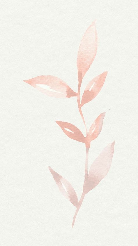 Watercolor Botanicals, Plant Watercolor, Rose Gold Backgrounds, Rose Gold Leaf, About Rose, Watercolor Plants, Art Things, Gold Background, Blank Space