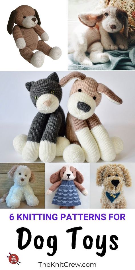 Knitted Puppy Pattern Free, Knit Dog Pattern Free, Knitted Dogs Free Patterns, Puppy Knitting Pattern Free, Knit Dog Pattern, Free Dog Knitting Patterns, Free Knitting Patterns Animals, Knitted Dog Toys Free Pattern, Knitted Dog Pattern