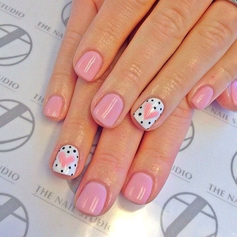 {21} Crazy Cute Valentine's Day NAIL ART IDEAS! | Make It and Love It Pink Nail Art Designs, Unghie Nail Art, Heart Nail Designs, Valentine Nail Art, Nail Designs Valentines, Pink Nail Art, Her Nails, Heart Nails, Fancy Nails