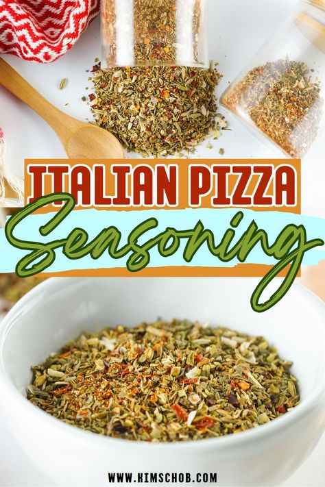 pizza flavoring in glass jar tipped on table Pizza Seasoning Recipe, Pizza Spices, Italian Seasoning Recipe, Pizza Seasoning, The Best Homemade Pizza, Garlic Bread Pizza, Homemade Dry Mixes, Pizza Salad, Zesty Sauce