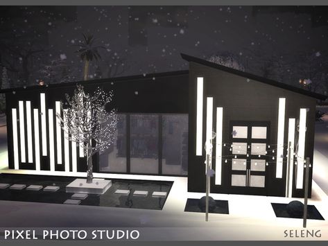 Seleng's Pixel Photo Studio Sims 4 Photo Studio Lot, The Sims 4 Photo Studio, Sims 4 Photo Studio, Sims 4 Photography Studio, Sims 4 Photography, Studio Build, Sims Ideas, Makeup Rooms, Sims 4 Build