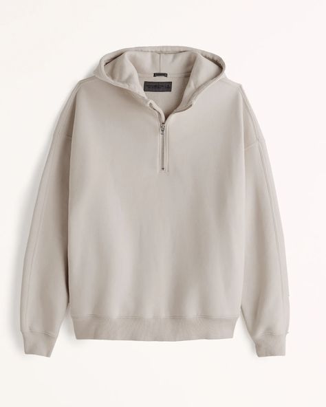 Men's Essential Half-Zip Hoodie | Men's Tops | Abercrombie.com Abercrombie And Fitch Outfit, Shop Outfits, Mens Zip Hoodie, Half Zip Hoodie, American Clothing, Men's Tops, Abercrombie Kids, Mens Essentials, My Favorites