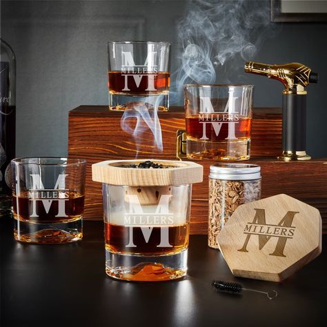 Whiskey Smoker, Cocktail Smoker, Smoked Cocktails, Torch Wood, Bourbon Tasting, Whiskey Lover Gifts, Bar Kit, Personalized Whiskey, Custom Cocktails