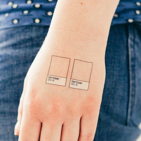 Brooklyn designer @Tina Roth Eisenberg worked with a group of talented designers to create "TATTLY," a fun set of 'designy' temporary tattoos! Rectangle Tattoo, Orchid Tattoos, Stick Tattoo, Josh Smith, Magic Runes, Orchid Tattoo, White Ink Tattoo, Fire Tattoo, Cool Small Tattoos