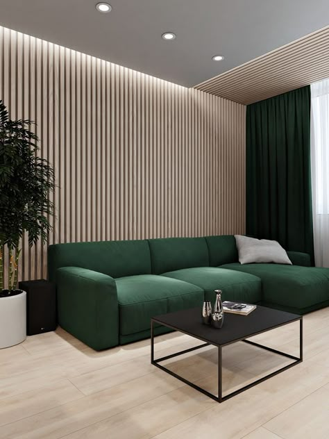 Green Sofa Living Room, Design Salon, Living Room Design Decor, Home Design Living Room, Living Room Green, Living Room Design, Wallpaper Living Room, Decor Home Living Room, Living Room Decor Apartment