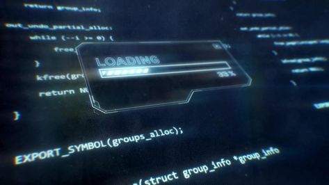 Computer Code Displayed on Sci-Fi Screen as Loading Message is Displayed Computer Code, Free Stock Video, Stock Video, Stock Footage, Science Fiction, Sci Fi, Science, Computer, Coding