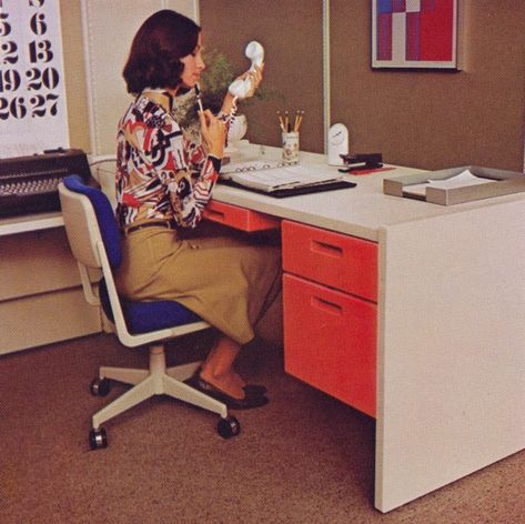 1960s Office, Open Plan Office, Office Layouts, Office Music, Office Cubicles, Middle Management, Cheap Office Furniture, Old Office, Retro Office