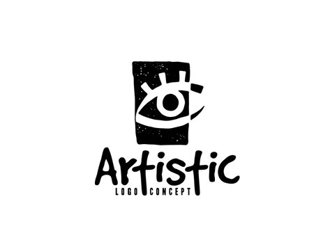 artistic logo concept by Boris Rayich on Dribbble Artistic Logo Ideas, Logo Design Artist, Art Logo Ideas Creative, Graphic Designer Logo Ideas, Logo For Art Page, Artist Logo Design Creative, & Logo, Logo For Artist, Designer Logo Ideas