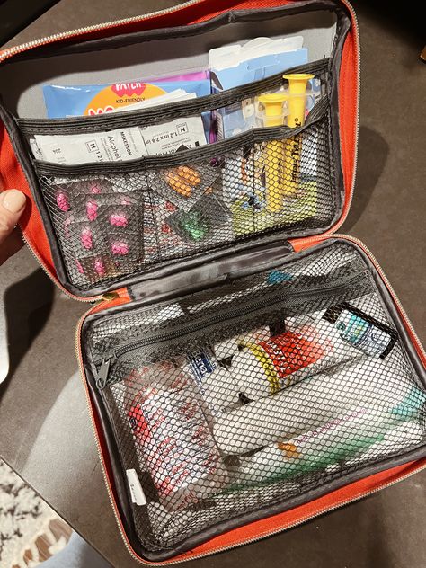 First Aid Kit, Car First Aid Kit, Travel, Aid for Travel Mini First Aid Kit Aesthetic, Med Kit Aesthetic, First Aid Kit For Camping, Humanitarian Aid Aesthetic, Aid Kit Aesthetic, First Aid Aesthetic, First Aid Kit Aesthetic, Cute First Aid Kit, What’s In My Bag Aesthetic