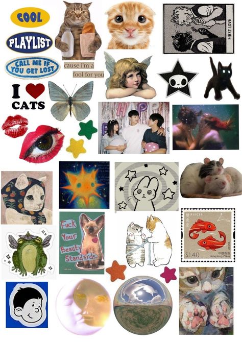 sticker pack 2 Aesthetic Pictures Stickers, Journaling Stickers Aesthetic, Aesthetic Cat Stickers, Cat Stickers Aesthetic, Sticker Sheets Aesthetic, Sticker Ideas Aesthetic, Stikers Aesthetic, Sketchbook Stickers, Cats Stickers