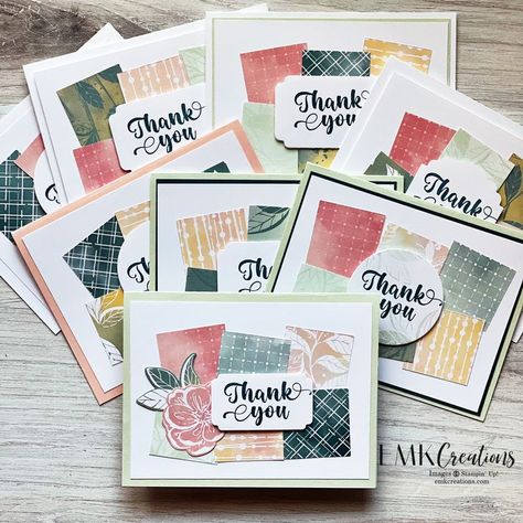 Stamp In Up Thank You Cards, Simple Card Layouts, Simple Stampin Up Cards, Hello Irresistible, Irresistible Blooms, Quilt Cards, Embellishment Diy, Easy Design, Thanks Card