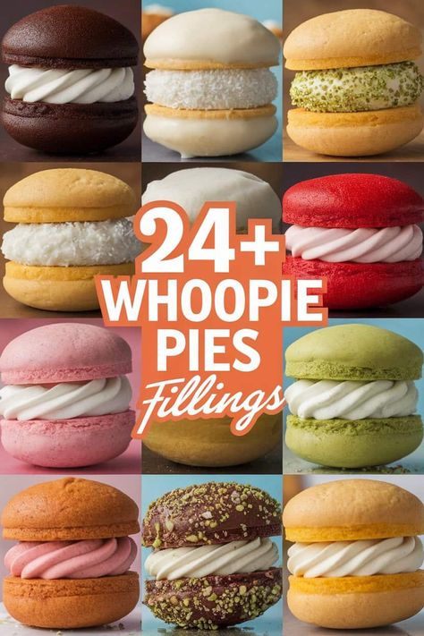 24+ Delicious Whoopie Pies Filling to Inspire Your Baking (List) Oreo Whoopie Pies, Molasses Whoopie Pies, Whoopie Pie Packaging Ideas, Sourdough Whoopie Pies, Whoopie Pie Flavors, Whoopie Pie Recipes, Whoopie Pie Filling Recipe, Lemon Whoopie Pie Recipe, Strawberry Whoopie Pies