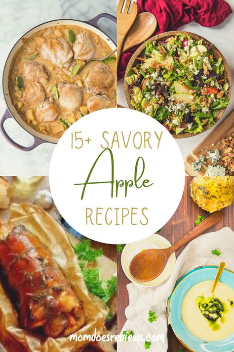 Apple Recipes Dinner, Savory Apple Recipes, Recipe Using Apples, Bread For Breakfast, Best Apple Recipes, Fall Apple Recipes, Apple Dishes, Salad For Lunch, Apple Cheesecake