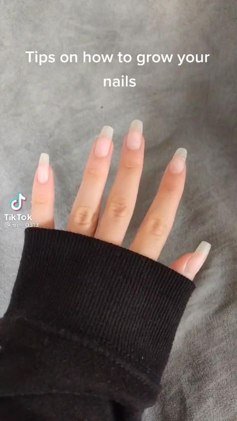 Nails Long Natural, Cute Nails Black, Nail Growth Faster, Video Nail, Grow Long Nails, Nail Growth Tips, Grow Nails Faster, Nail Routine, Stronger Nails