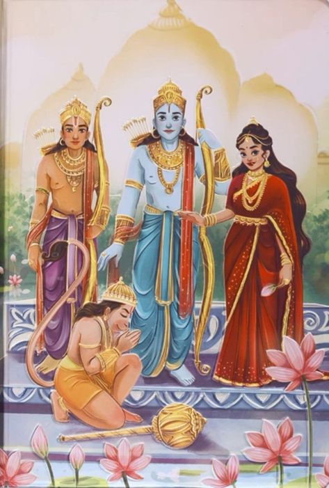 Canvas Art Painting Abstract, Ram Sita, Rama Image, Buddhist Art Drawing, Buddha Art Drawing, Lord Rama Images, God Artwork, Sanatana Dharma, Hanuman Images