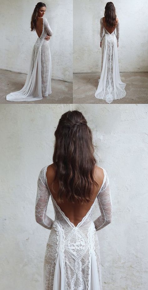 Ivory Lace Wedding Dress, Western Wedding Dresses, Rustic Wedding Dresses, Grace Loves Lace, Lace Wedding Dresses, Ideal Wedding, Bohemian Wedding, Boho Wedding Dress, Beach Wedding Dress