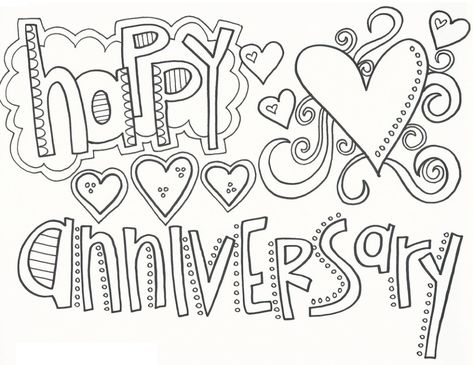 Happy Anniversary Coloring Page | Educative Printable Fimo, Anniversary Coloring Pages, Selamat Hari Jadi, Happy Birthday Coloring Pages, Printable Anniversary Cards, Happy Anniversary Quotes, Birthday Coloring Pages, Anniversary Greeting Cards, Happy Anniversary Cards