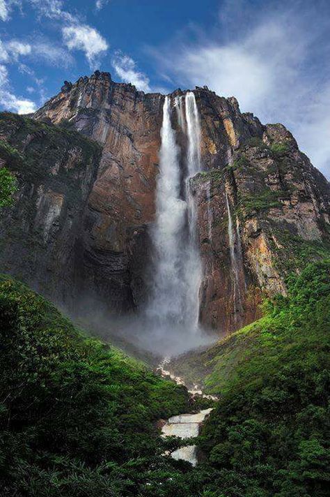 Angel Falls - Venezuela (FB: Pianeta Blu) Pantanal, Angel Falls Venezuela, Monte Roraima, Angel Falls, Paradise Falls, Waterfall Pictures, America Latina, Beautiful Places On Earth, Beautiful Waterfalls