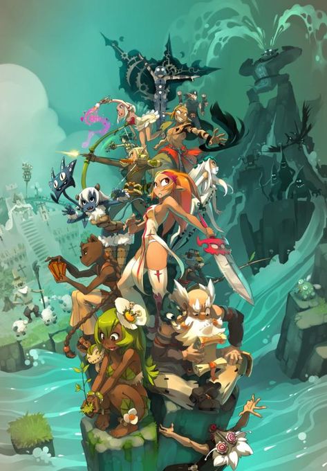 Wakfu Illustrations by Gueuzav | Cuded Wakfu Mmorpg, Wakfu Manga, Computer Game, 캐릭터 드로잉, Art Et Illustration, Animation Art, Character Illustration, Cartoon Characters, Game Art