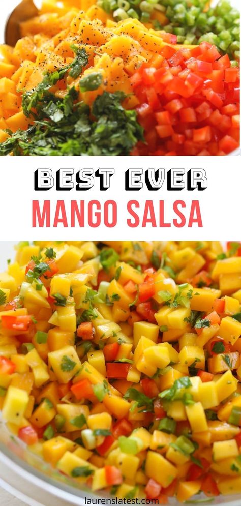 Fresh Mango Salsa Recipe, Mango Salsa Recipe, Fresh Mango Salsa, Fresh Salsa Recipe, Easy Salsa Recipe, Mango Salsa Recipes, Ripe Mango, Easy Salsa, Mango Recipes