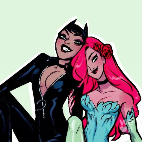 Catwoman And Poison Ivy, Poison Ivy And Catwoman, Catwoman Poison Ivy, Motor Crush, Gotham City Sirens, Babs Tarr, Batman Backgrounds, Catwoman Selina Kyle, Dc Comics Women