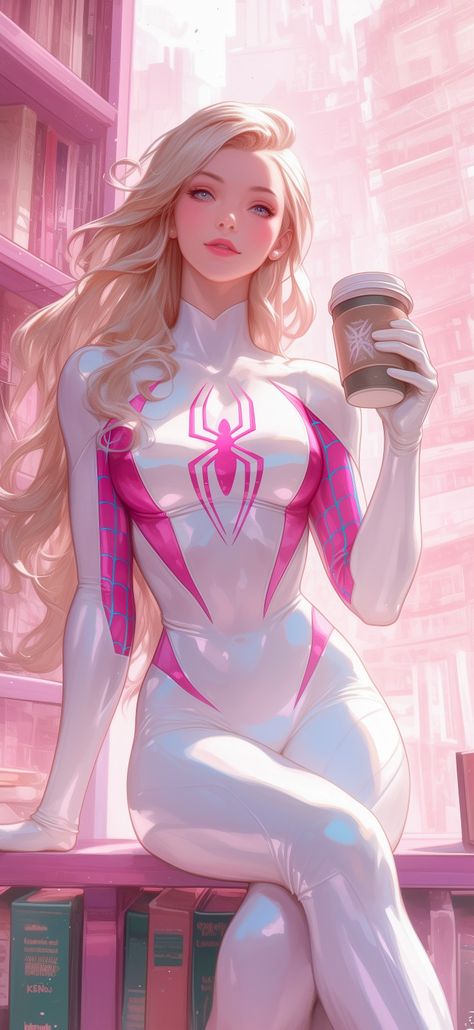 Gwen Wallpaper, Spider Gwen Art, Marvel Spider Gwen, Spiderman Miles Morales, Spiderman Miles, Marvel Fanart, Marvel Heroines, Marvel Superheroes Art, Female Superhero