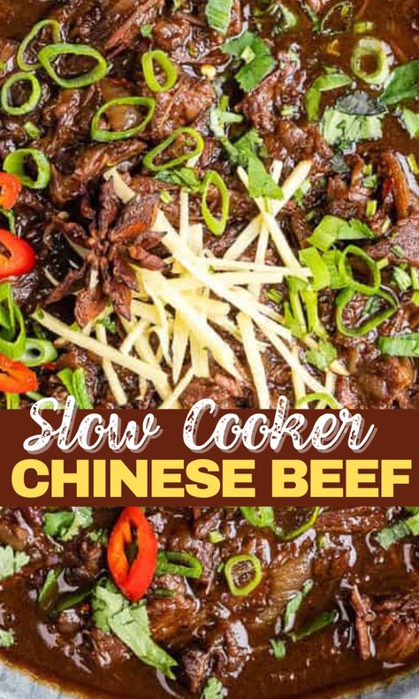 Chinese Slow Cooker Recipes, Braised Beef Slow Cooker, Beef Shin Recipes, Chinese Braised Beef, Chinese Beef Stew, Slow Cooker Chinese, Beef Casserole Slow Cooker, Diced Beef Recipes, Stewing Steak