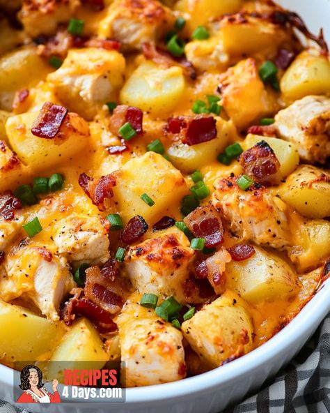 Loaded Buffalo Chicken Baked Potato, Buffalo Chicken And Potato Bake, Loaded Buffalo Chicken Casserole, Loaded Cheesy Chicken Potato Casserole, Loaded Potato Chicken Casserole, Chicken Potato Casserole Crockpot, One Pot Chicken Potatoes, Loaded Potato And Chicken Casserole, Chicken And Potatoe Recipes