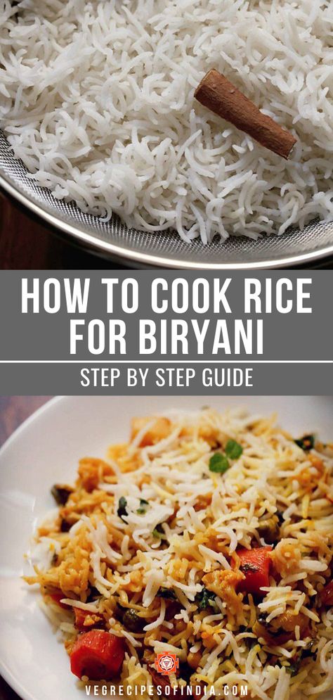 How To Cook Biryani Rice, Byriani Rice Recipe, Briyani Receipes, Biryani Rice Recipe, Egg Biryani Recipe, Basmati Rice Recipe, Vegetable Biryani Recipe, Egg Biryani, Biryani Recipes